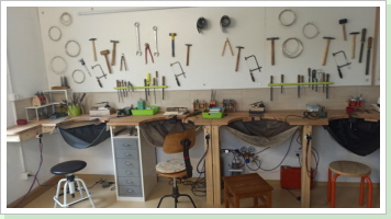 Die Arbeitspl&auml;tze f&uuml;r die Kursteilnehmer